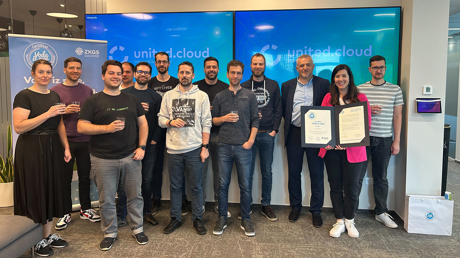UNITED CLOUD SLOVENIA EARNS TAP WATER CERTIFICATE ON EARTH DAY